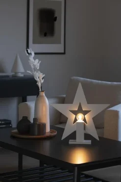 Adventsstjerne på fot 35 cm