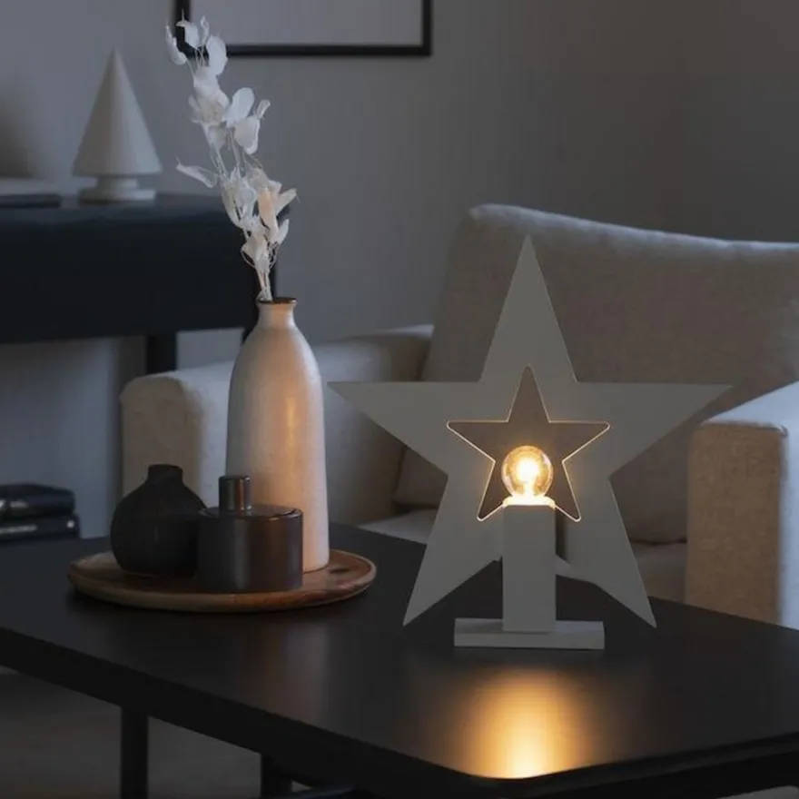 Adventsstjerne på fot 35 cm