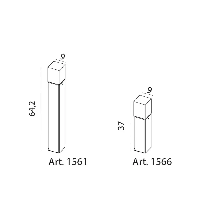 Arendal 1566 pullert 4W LED 37 cm