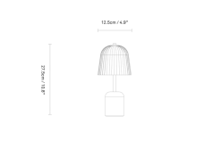 Asteea bærbar bordlampe 2W 2200 Kelvin IP65 - Oppladbar