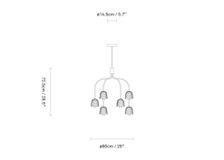 Asteea 9 takpendel 33W 2700 Kelvin - Dimbar