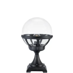 Bologna portstolpe 312 - Svart / Klart glass