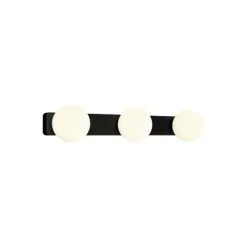Brazos trippel vegglampe IP44 - Opal/Sort