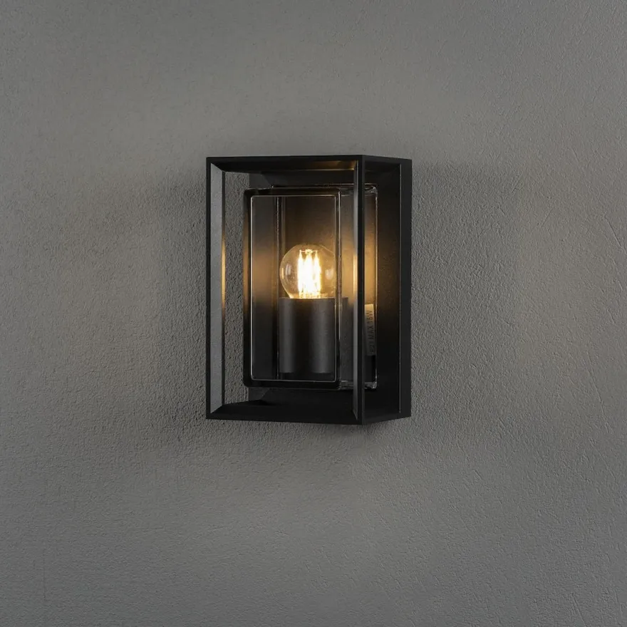 Brindisi mini vegglampe utendørs IP54 E27 - Svart