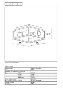 Carlyn taklampe baderom IP54