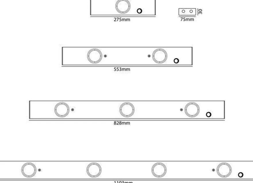 Chef pluss hvit 2 x 4,5W LED 2700K