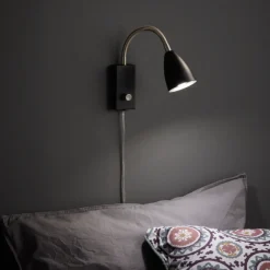 Ciro flex vegglampe - Svart/stål - Svart / Stål