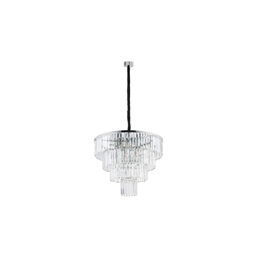 Cristal Lysekrone L - Sølv