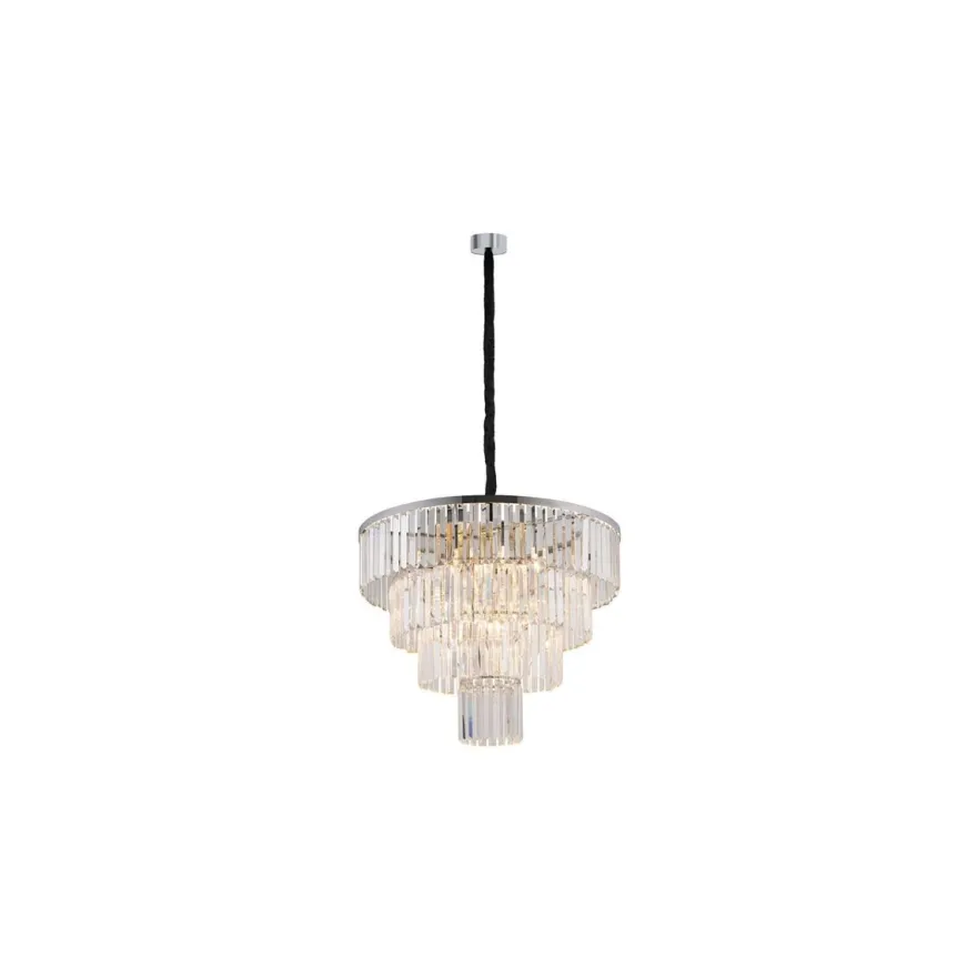 Cristal Lysekrone L - Sølv