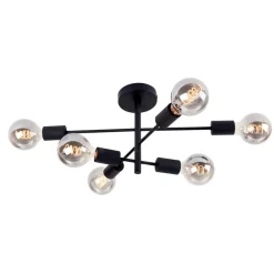 Cross taklampe 6 lys - Svart