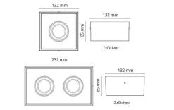 Cube Lux 2x7W LED 2700K Ra 98