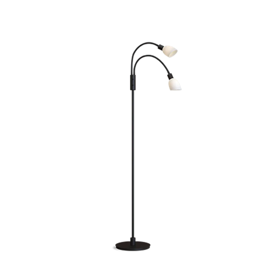 Cut dobbel gulvlampe - Svart/Hvit