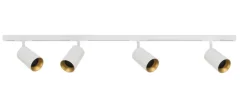 Designline Tube Pro komplett 1,9 meter spotskinne med 4 spotter GU10 - Hvit