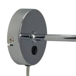 DL20 vegglampe - Krom/Opal glass