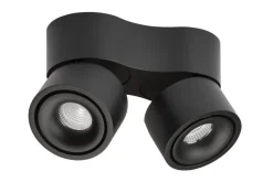 Easy mini W275 Double takspot 2x7W 2700K Dimbar Hull til ledning - Svart