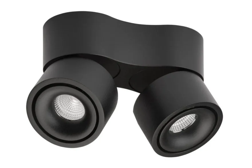 Easy mini W275 Double takspot 2x7W 2700K Dimbar Hull til ledning - Svart