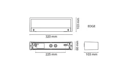 Edge direct vegglampe ned 7W 2700 Kelvin dimbar IP65 - Svart