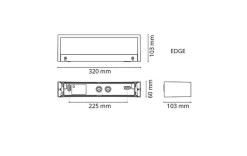 Edge direct vegglampe ned 10W 2700 Kelvin dimbar IP65 - Grafitt