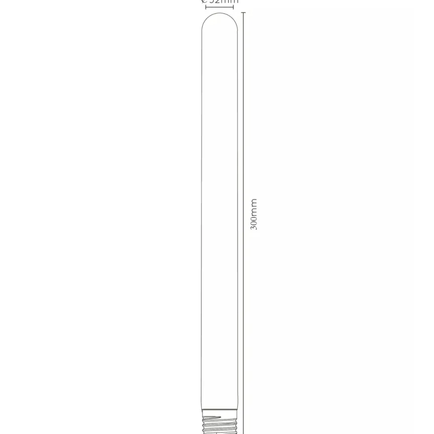 E27 Filament lyspære T32 30 cm 2200 Kelvin 5W Dimbar