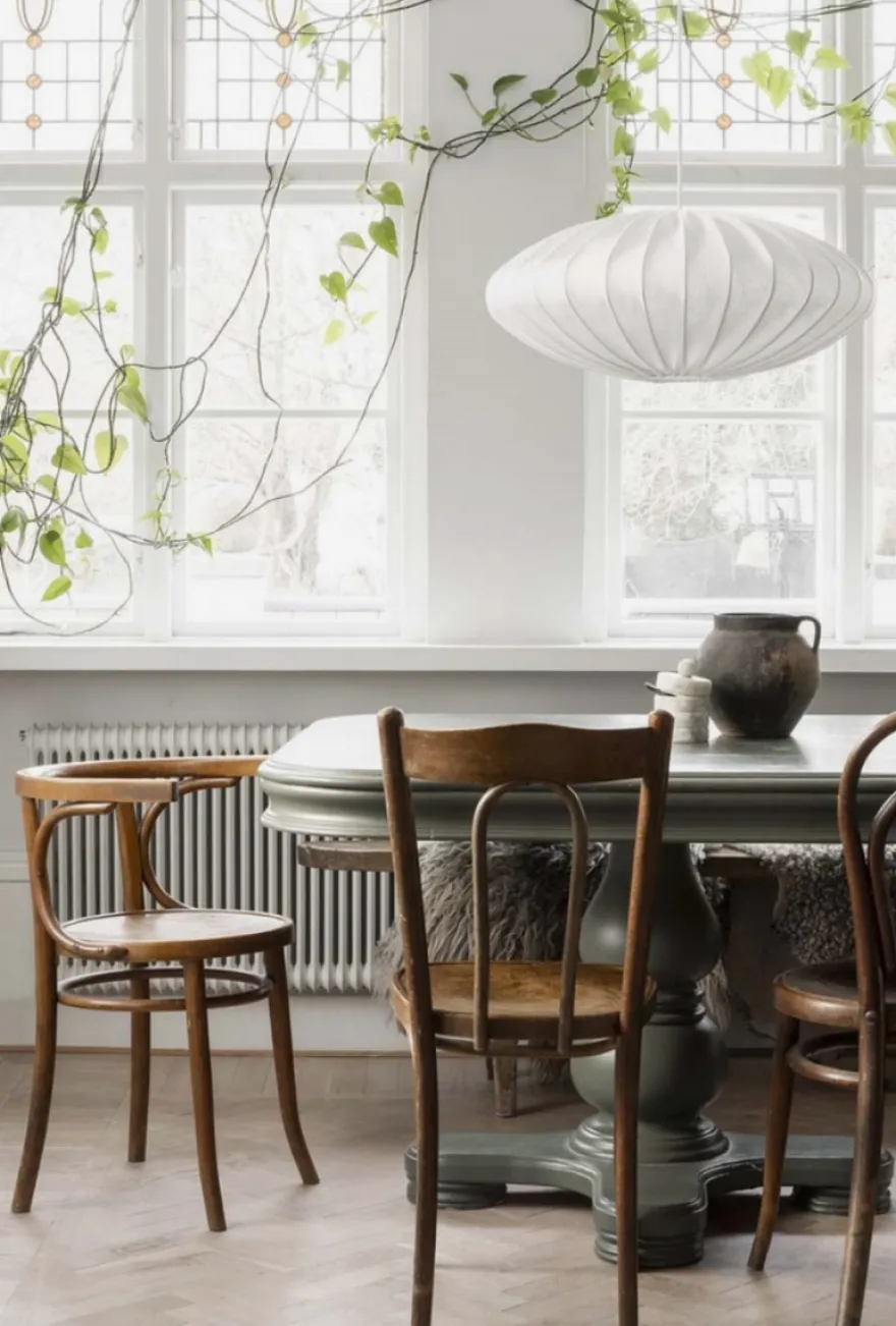 Ellipse 65 taklampe Hvit Lin