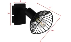 Elsa justerbar vegglampe - Svart