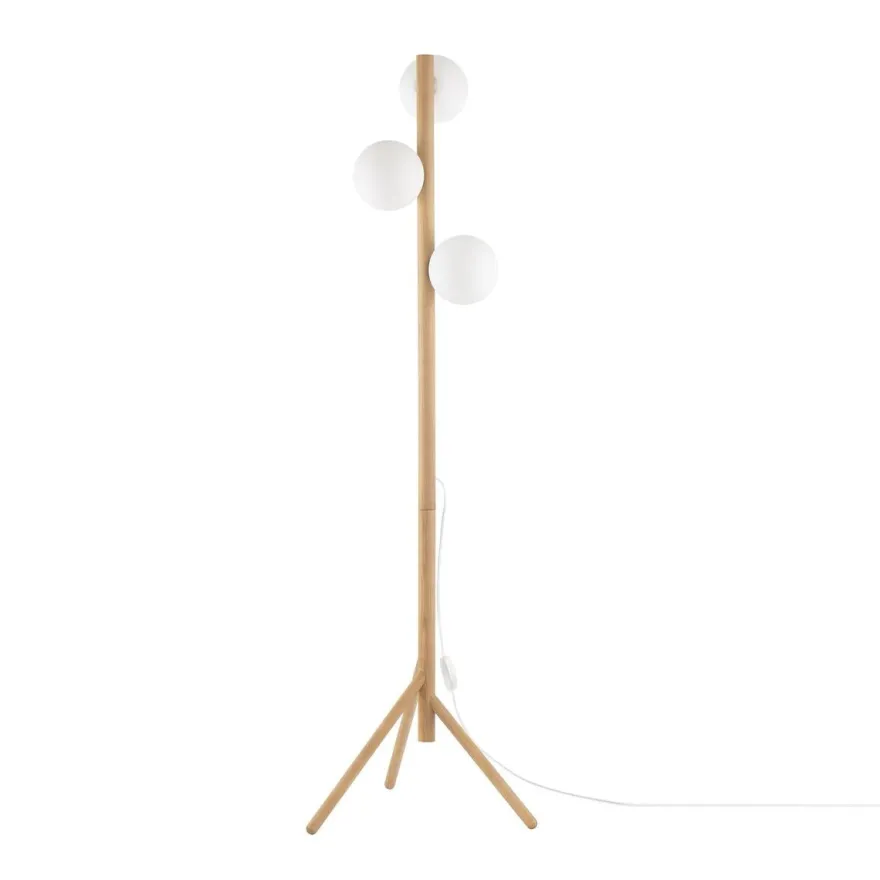 Estera wood gulvlampe 3-lys