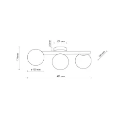 Estera wood taklampe 3-lys