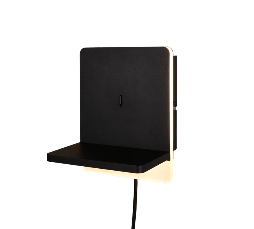 Fairfield vegglampe 9W 3000 Kelvin med USB - 3-step dim