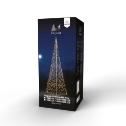 Fairybell 12M flaggstang julebelysning - 4000 LEDlys
