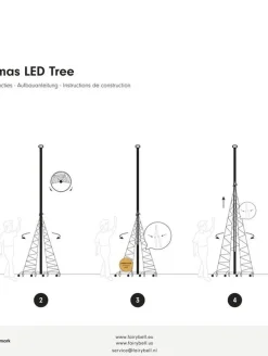 Fairybell 6 m flaggstang julebelysning m/stang - 1200 LEDlys