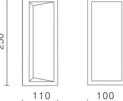Faro 250 vegglampe utendørs Colour Switch 9W IP65 Dimbar - Antrasitt grå