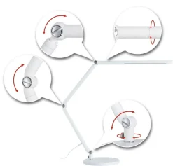 Flexbar skrivebordslampe 9,5W 3000 Kelvin - 3-step dim