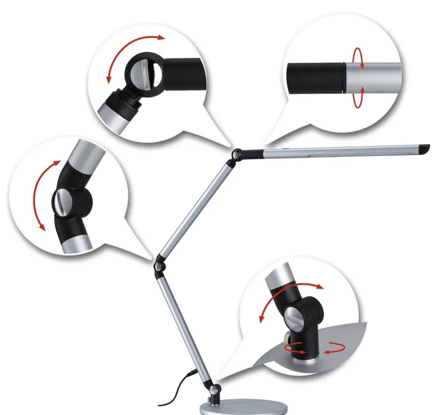 Flexbar skrivebordslampe 9,5W 3000-6500 Kelvin - 3-step dim