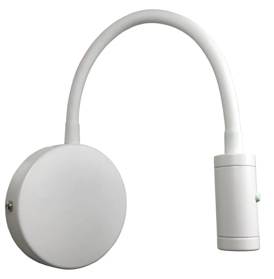 Flexi vegglampe 3W Dimbar - Hvit