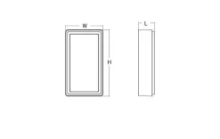 Frame vegg/taklampe 8W LED m/sensor