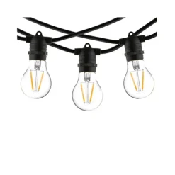 Garden Garland utendørs lysslynge 6 meter 10 lys IP65 ekstra slynge - Svart