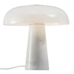 Glossy bordlampe Marmor - Opalhvit