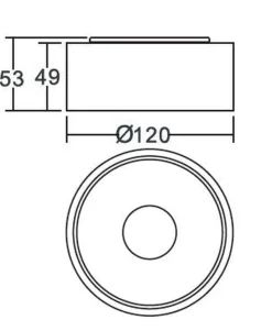 Halo 105 utenpåliggende downlight 8,9W Dimbar - Hvit