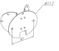 Hjørnefeste 153 Svart - Norlys vegglamper