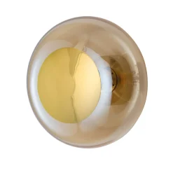 Horizon taklampe/vegglampe L Golden Smoke/gull