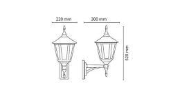 Ibiza vegglampe utendørs E27