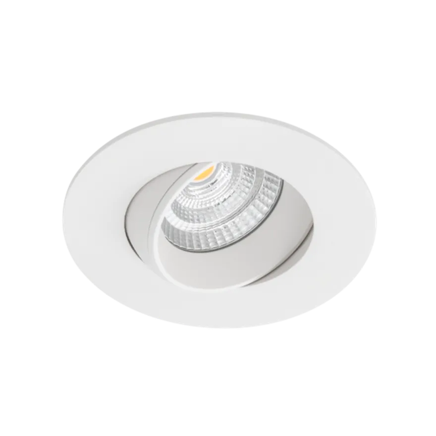 Icarus lavtbyggende downlight Isosafe 7W RA95 2700K 68-83 mm dimbar - Hvit