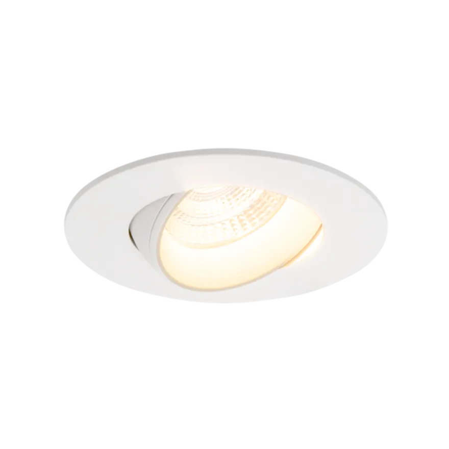 Icarus lavtbyggende downlight Isosafe 7W RA95 2700K 68-83 mm dimbar - Hvit