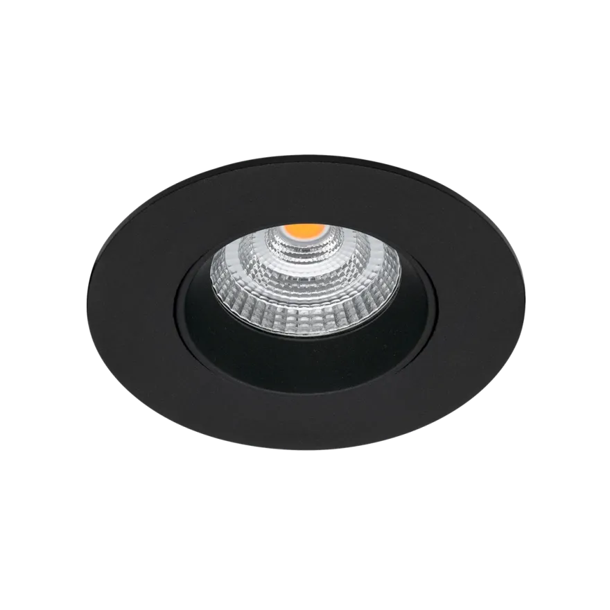 Icarus lavtbyggende downlight Isosafe 7W RA95 2700K 68-83 mm dimbar - Svart