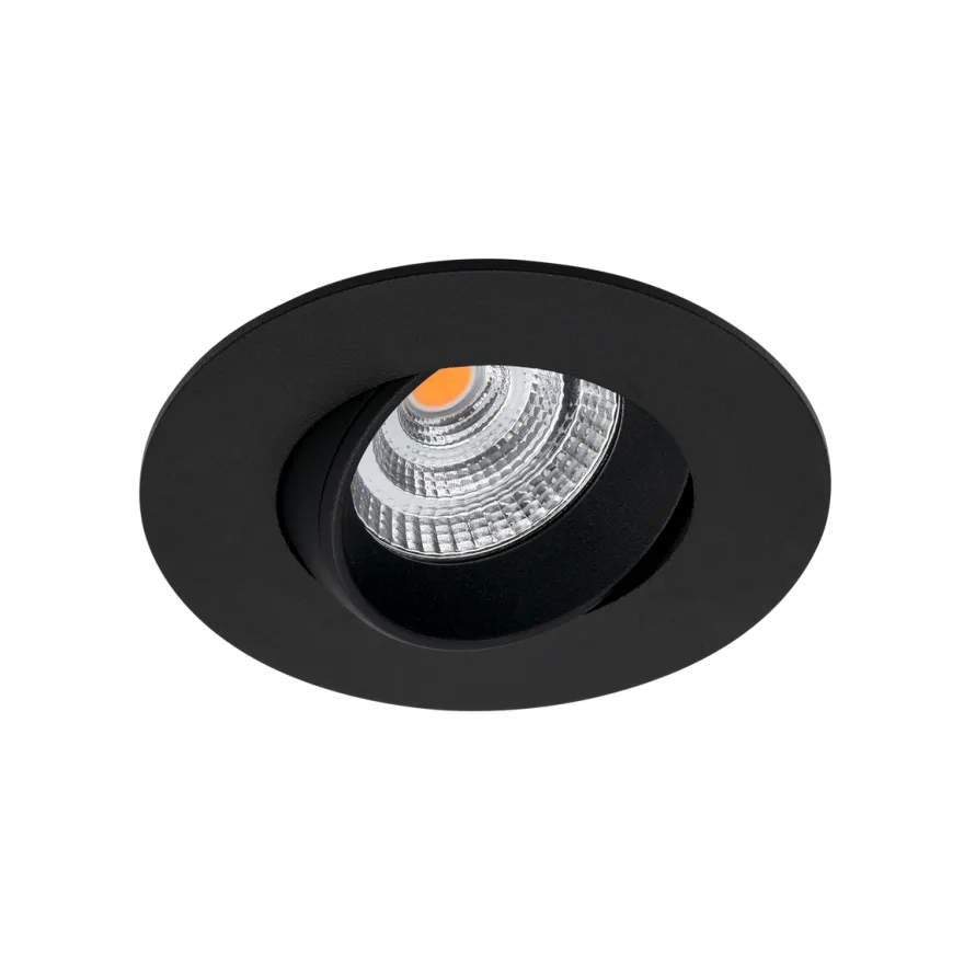 Icarus lavtbyggende downlight Isosafe 7W RA95 2700K 68-83 mm dimbar - Svart