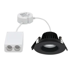 Icarus lavtbyggende downlight Isosafe 7W RA95 2700K 68-83 mm dimbar - Svart