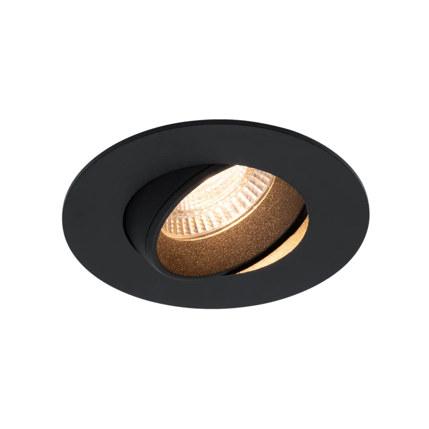 Icarus lavtbyggende downlight Isosafe 7W RA95 2700K 68-83 mm dimbar - Svart