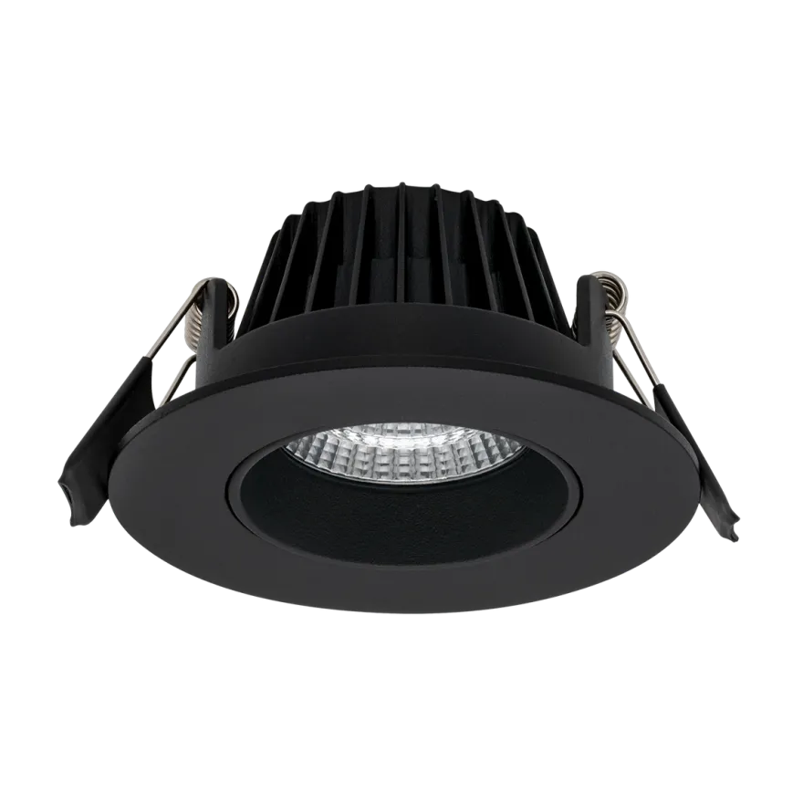 Icarus lavtbyggende downlight Isosafe 7W RA95 2700K 68-83 mm dimbar - Svart