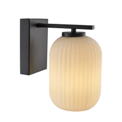 Ina vegglampe - Svart/Opal