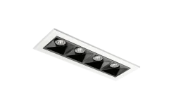 Inspire R 150 innfelt downlight 4 lys 8W RA98 2700K dimbar